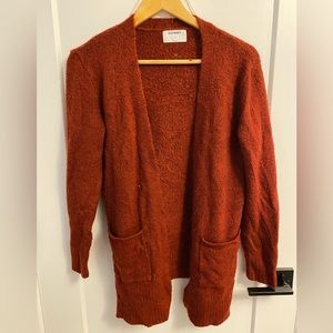 Old navy soft cozy burnt orange cardigan
